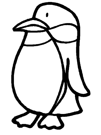 penguin coloring page