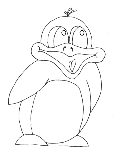 penguin coloring page
