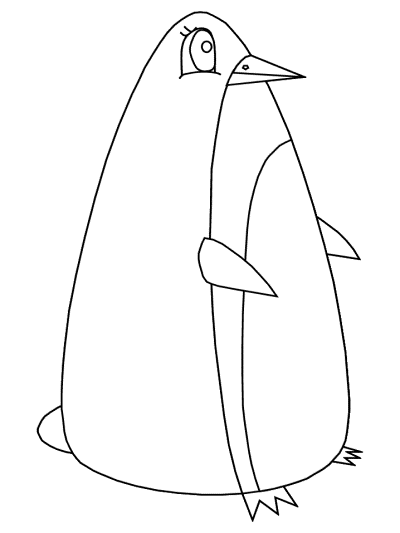 penguin coloring page