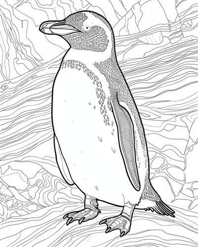 gentoo penguin coloring page