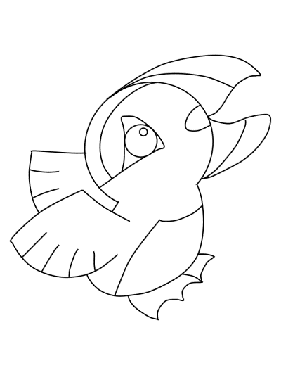 cartoon puffin coloring page