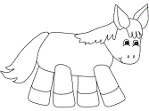 donkey coloring page