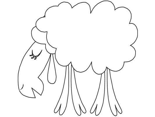 lamb coloring page