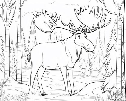 moose coloring pages