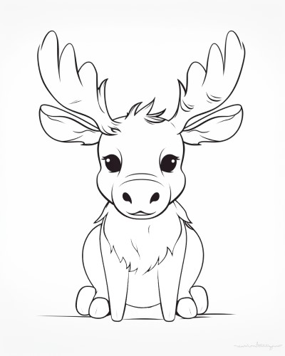 moose calf coloring pages