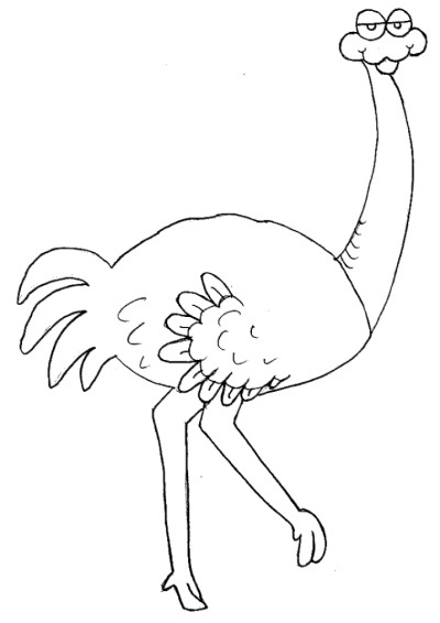 ostrich coloring page