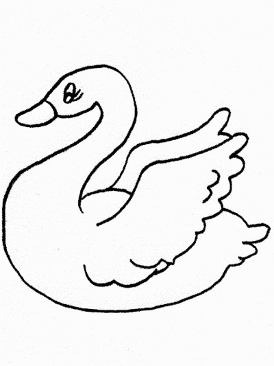 swan coloring page