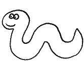 worm coloring pages