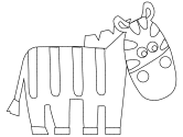 zebra coloring page