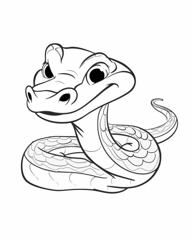 Kaa from the Jungle Book coloring page