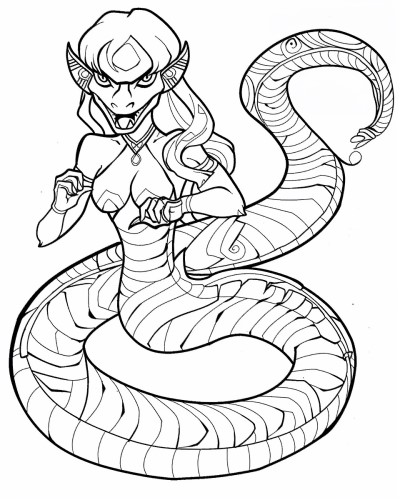 Naga coloring page