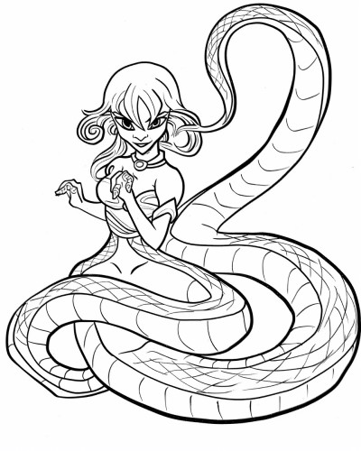 Naga coloring page