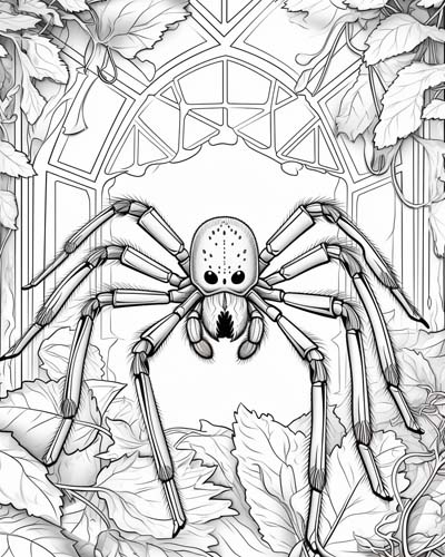 spider coloring page