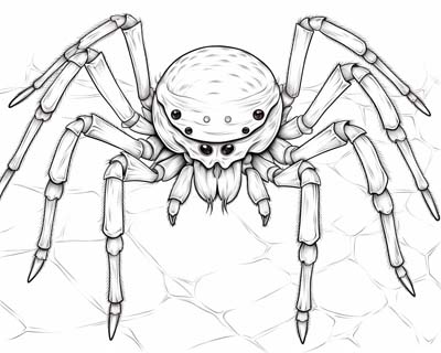 spider coloring page