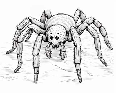 spider coloring page