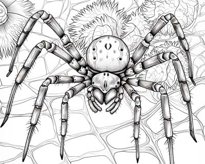spider coloring page