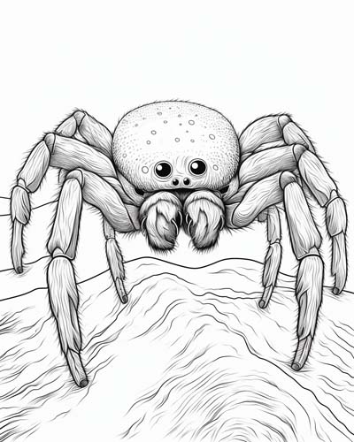 spider coloring page