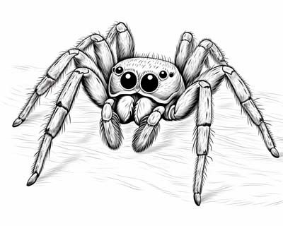 spider coloring page