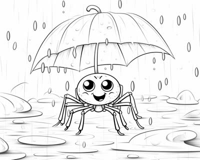 spider coloring page
