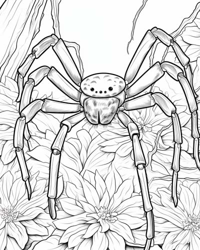 spider coloring page
