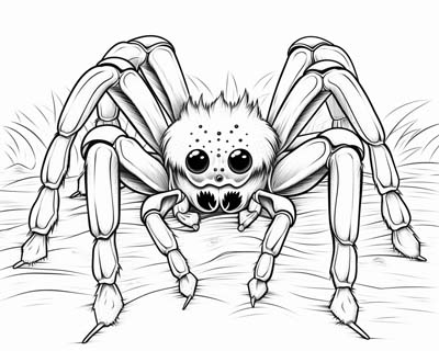 spider coloring page