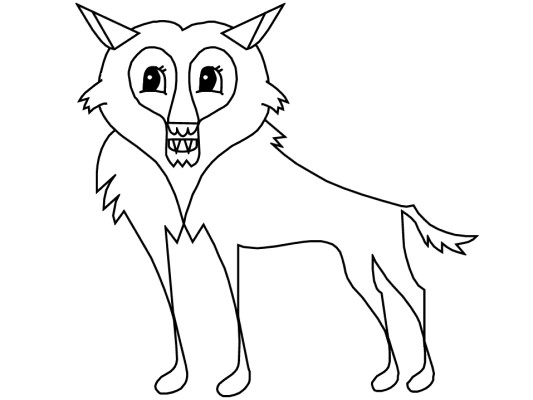 wolf coloring page