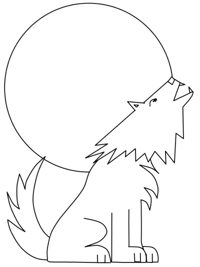 wolf coloring page