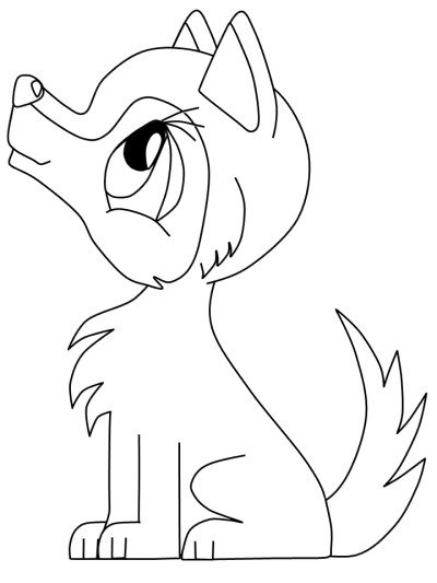 wolf coloring page