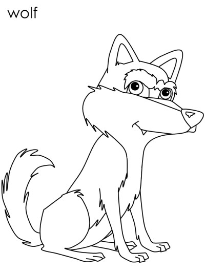 wolf coloring page