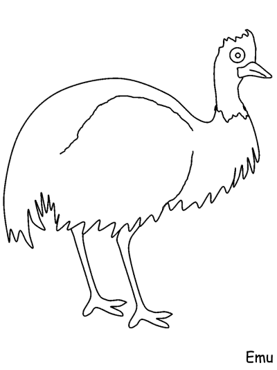 emu coloring page