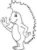 mammals of Norway: hedgehog coloring page