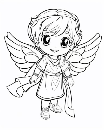  coloring page of archangel Jophiel