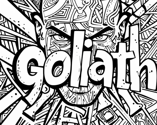 graffiti coloring page: Goliath