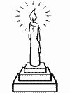 candle coloring page