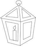 lantern coloring page
