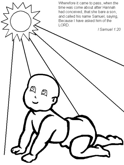 Hannah and Samuel coloring page