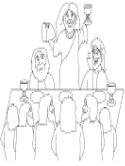 The last supper coloring page