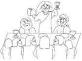 The last supper coloring page