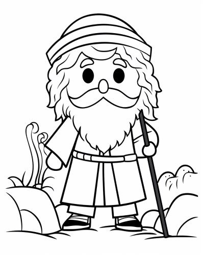 Moses coloring page