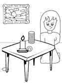 parables of Jesus - the lost coin coloring page
