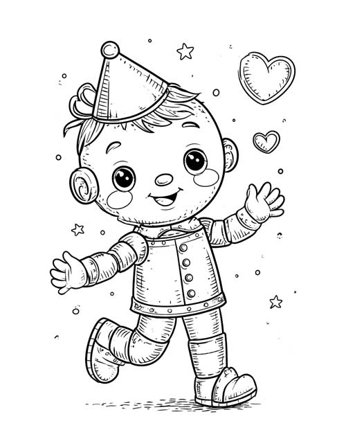 cute coloring page of the tinman
