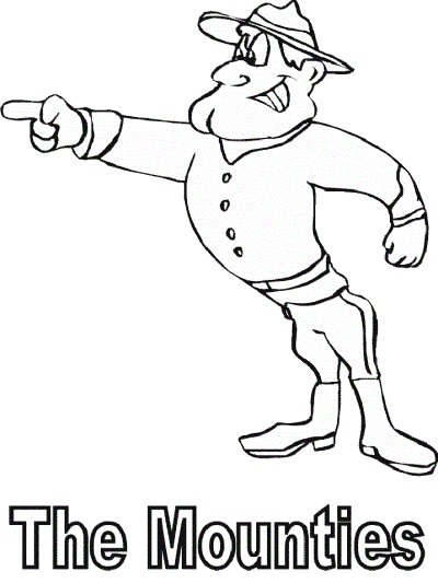 Canadian RCMP coloring page