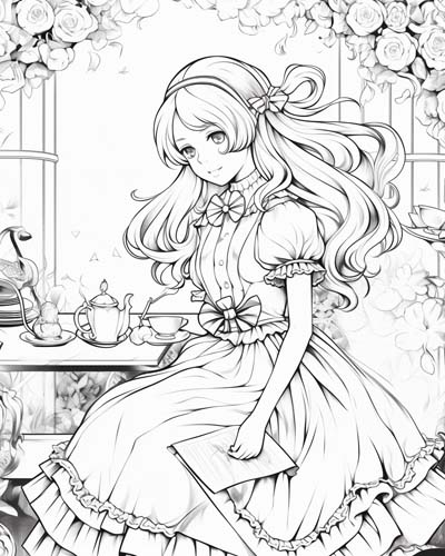 Alice in Wonderland coloring pages