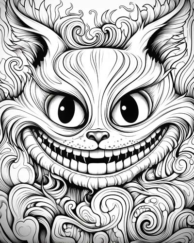 cheshire cat coloring pages