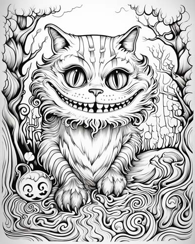 cheshire cat coloring pages