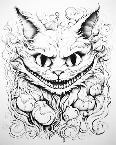 cheshire cat coloring pages