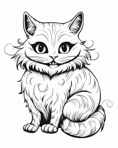 cheshire cat coloring pages