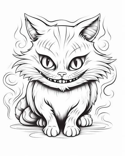 cheshire cat coloring pages