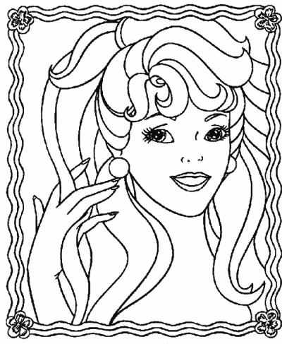 barbie coloring page