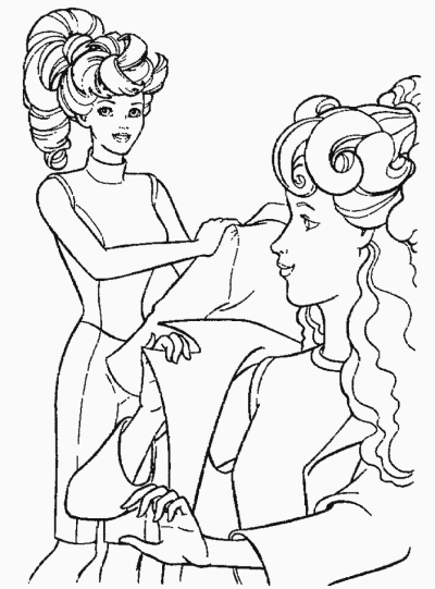 barbie coloring page